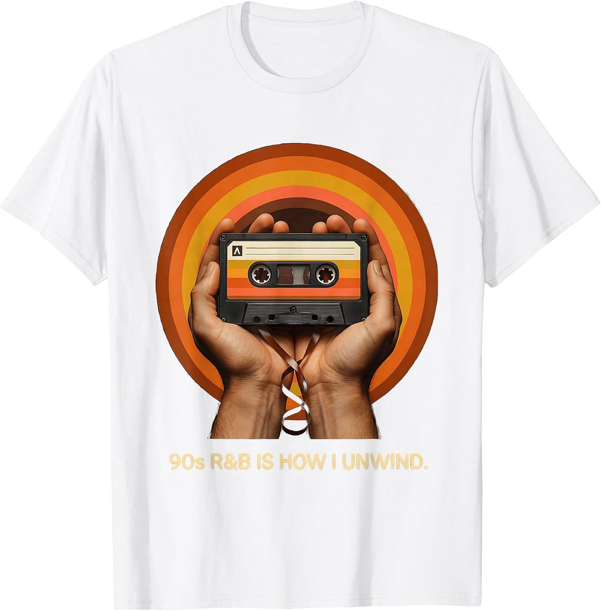 90s R&B Is How I Unwind Retro Music Nostalgia T-Shirt - White