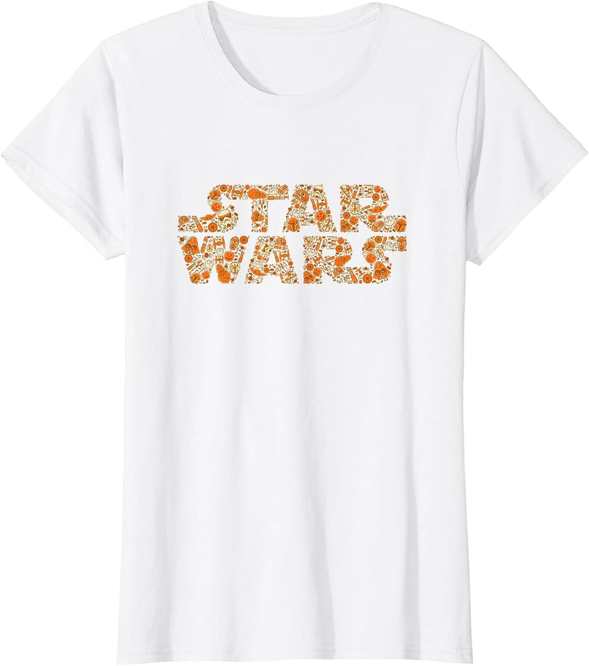 Star Wars Pumpkins in the Galaxy Halloween Logo T-Shirt - White