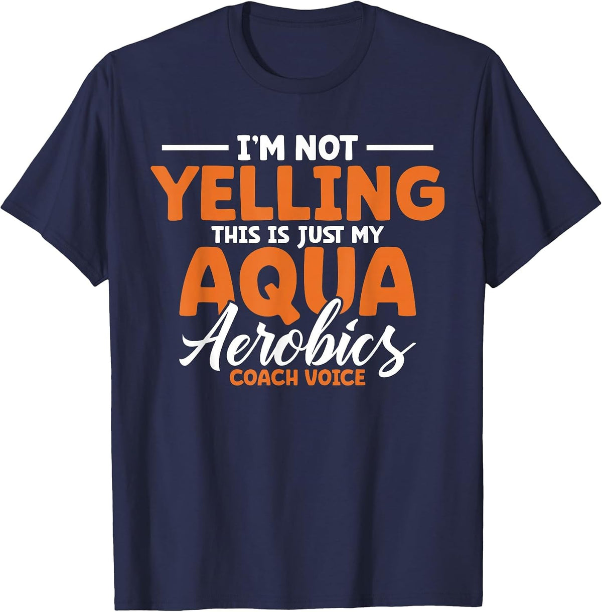Aqua Aerobics Swimming Water Instructor Fitness Waterobics T-Shirt - Navy Blue