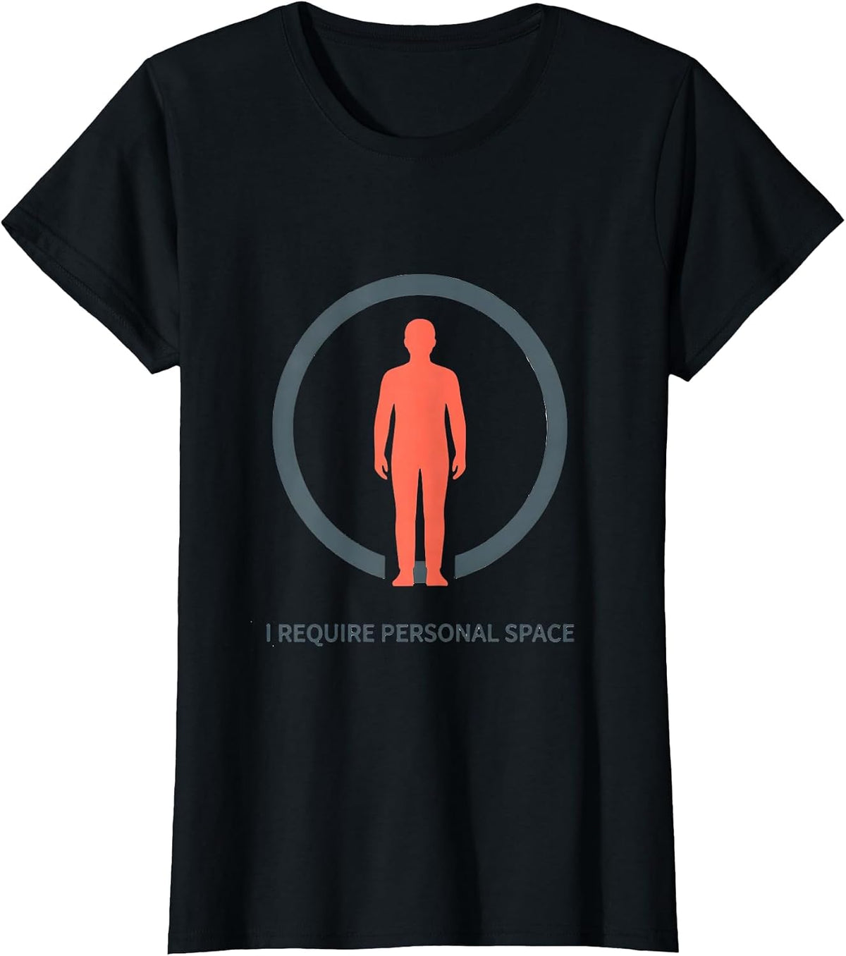 Women's I Require Personal Space Funny Astronomy Science Humor T-Shirt - Black
