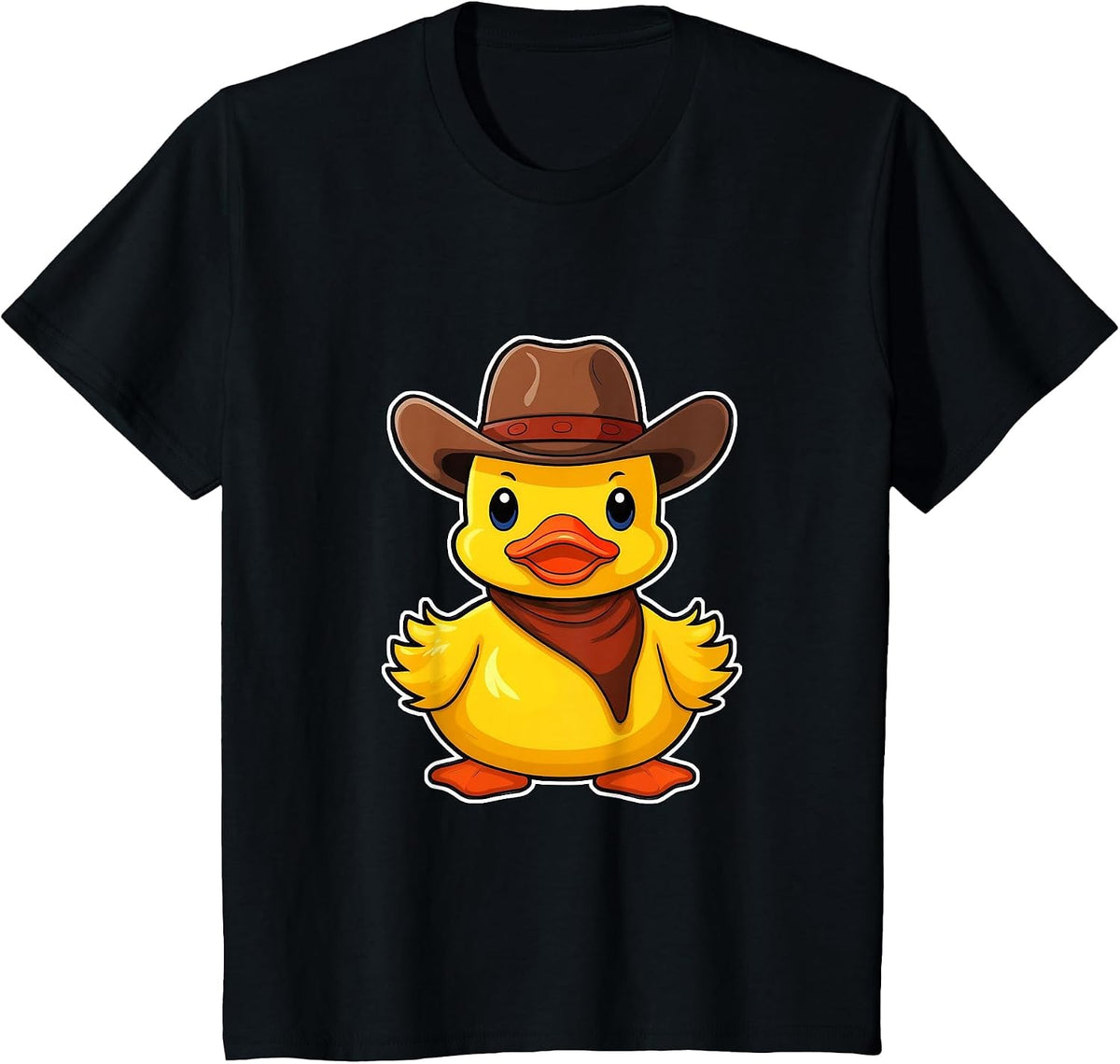 Cowboy Rubber Duck, Western Ducky Cow Boy Rodeo Hat T-Shirt - Black