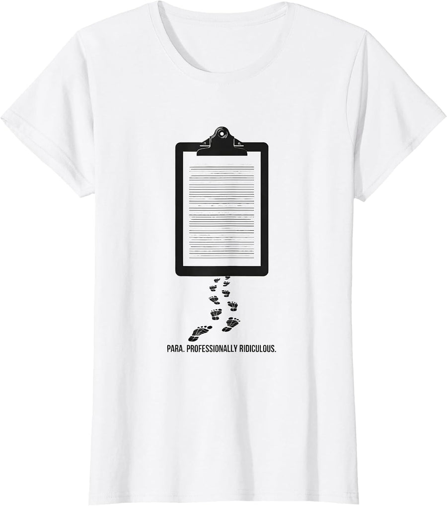 Women's Para Professionally Ridiculous Funny Paraprofessional Goose T-Shirt - White