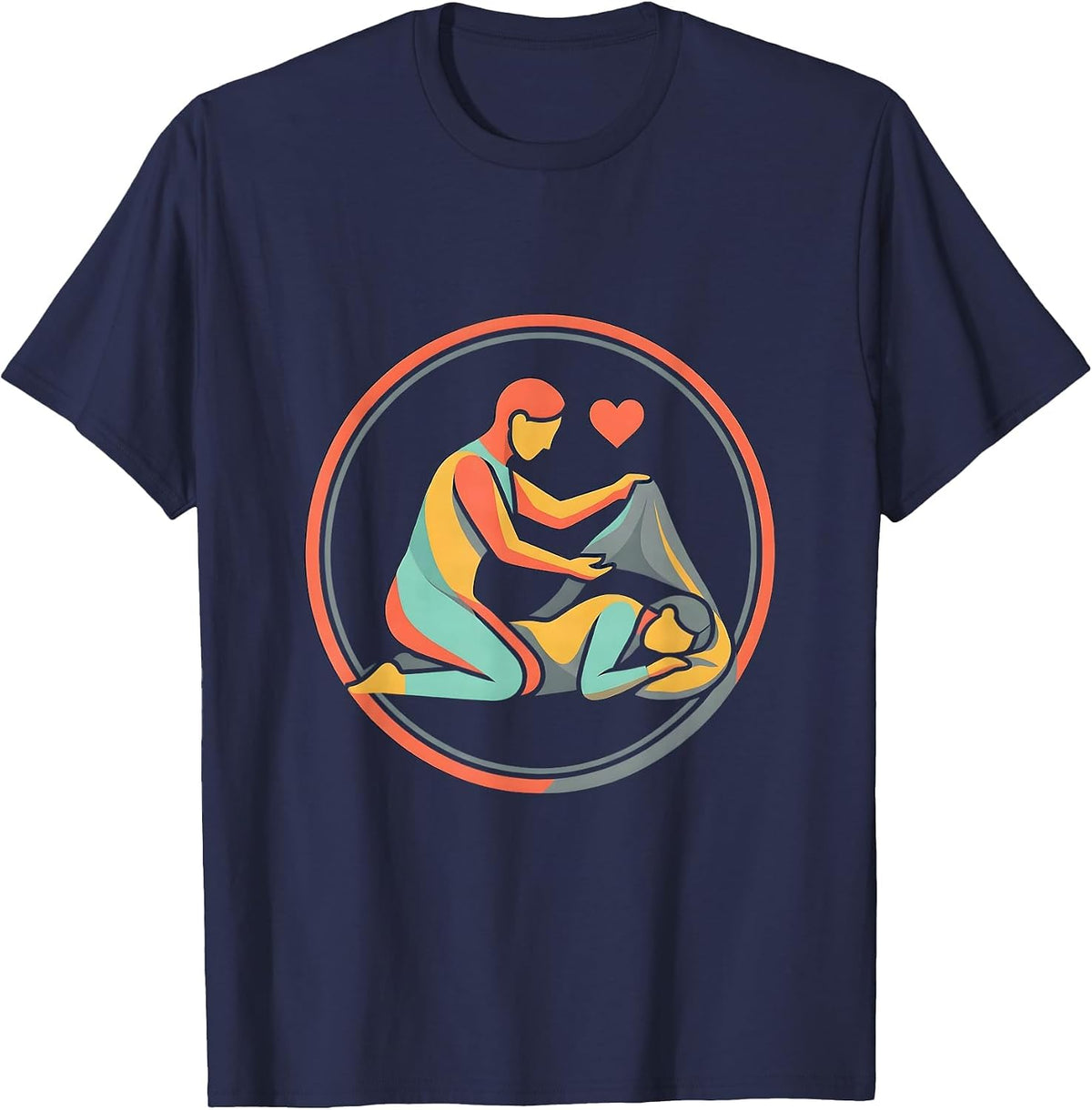 Men's Be Kind Homeless Compassion Graphic Design T-Shirt - Navy Blue