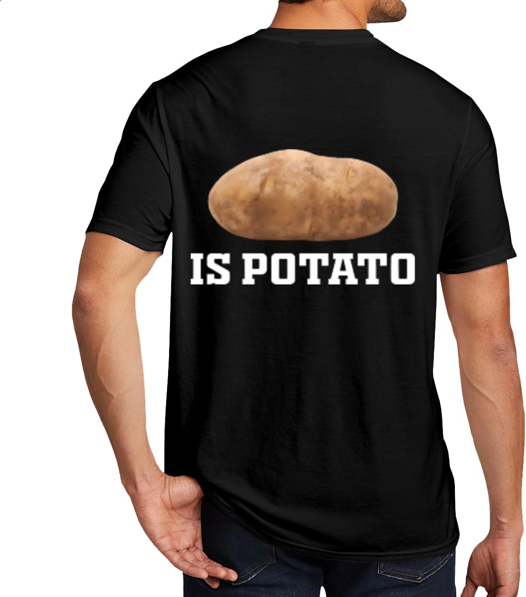 T-Shirts,Id Smoke that,Casual,Unisex Cotton Graphic Tops - Is Potato