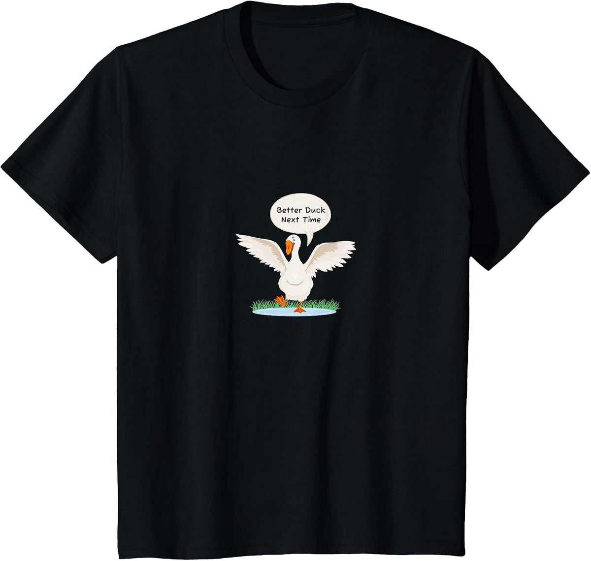 Yellow Dodgeball Better Duck Next Time Gaga Ball Playing T-Shirt - Black