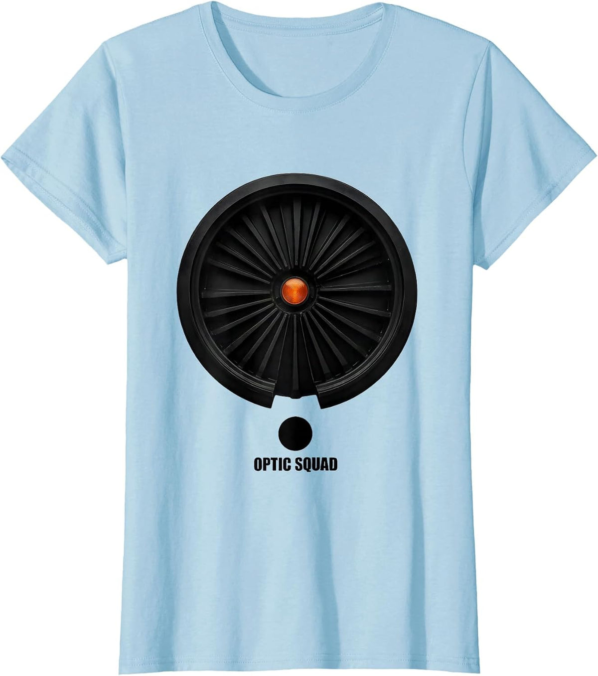 Optic Squad Brutalist Graphic Christmas Optometrist Eye T-Shirt - Baby Blue