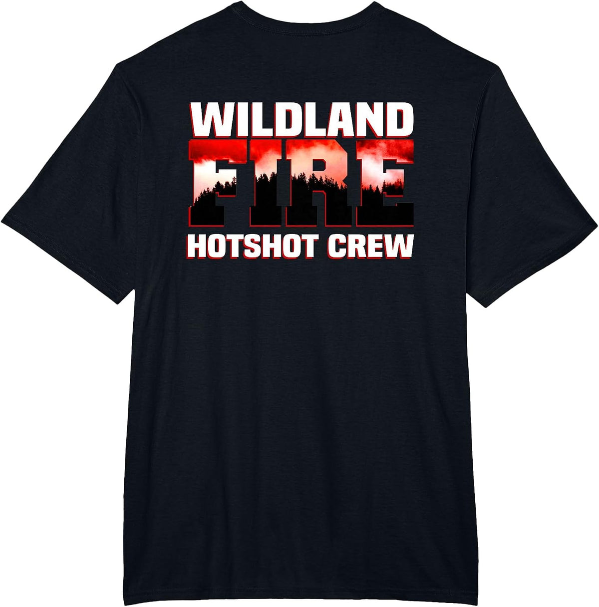 Wildland Hotshot Crew Fire Rescue Department Firefighters T-Shirt - Black