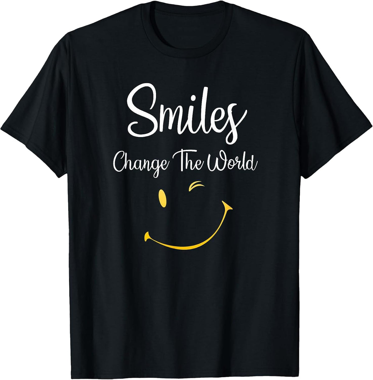 Smiles Change The World T-Shirt - Black