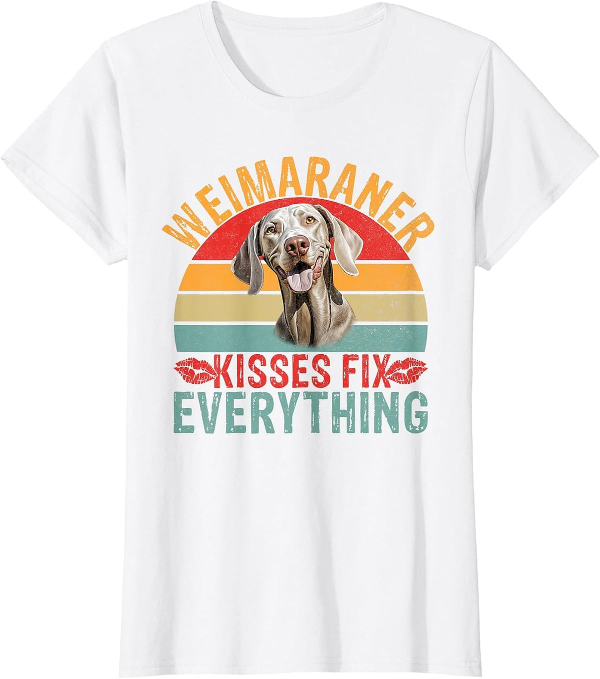 Weimaraner Kisses fix Everything Weimaraner T-Shirt - White