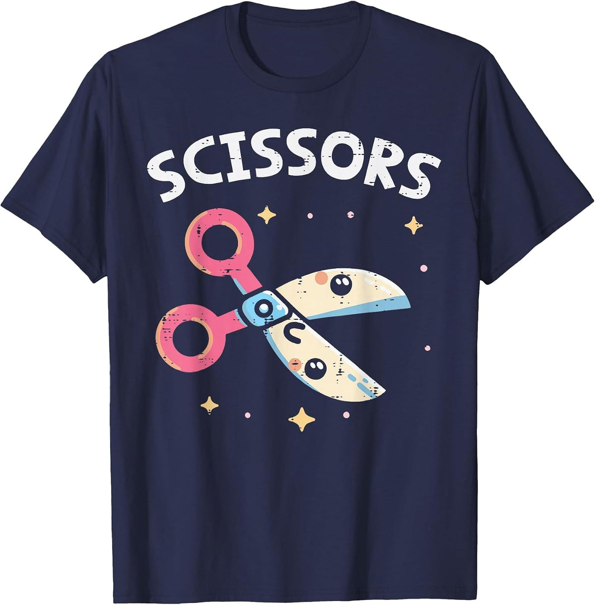 Halloween Scissors Rock Paper Matching Costume Kid Men Women T-Shirt - Navy Blue