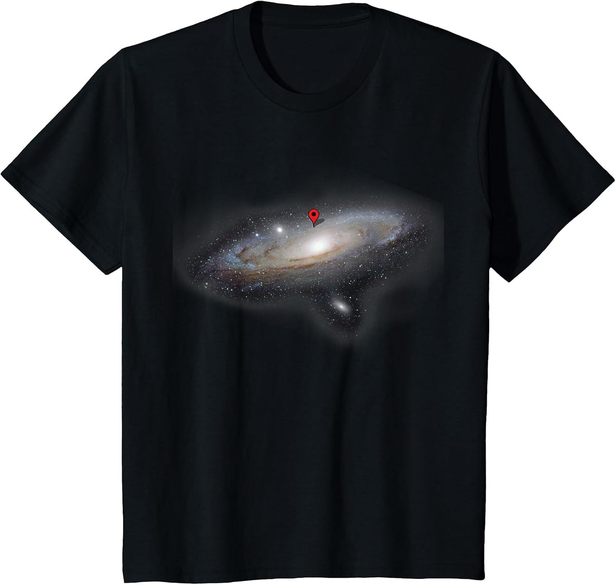 You are Here Funny Astronomy Planets Galaxy Universe Shirt T-Shirt - Black