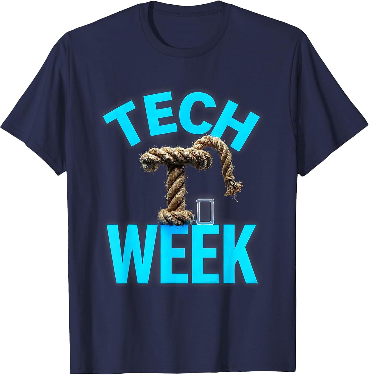 Men's Tech Week Funny Theatre Kid Musical Broadway Actor Humor T-Shirt - Navy Blue