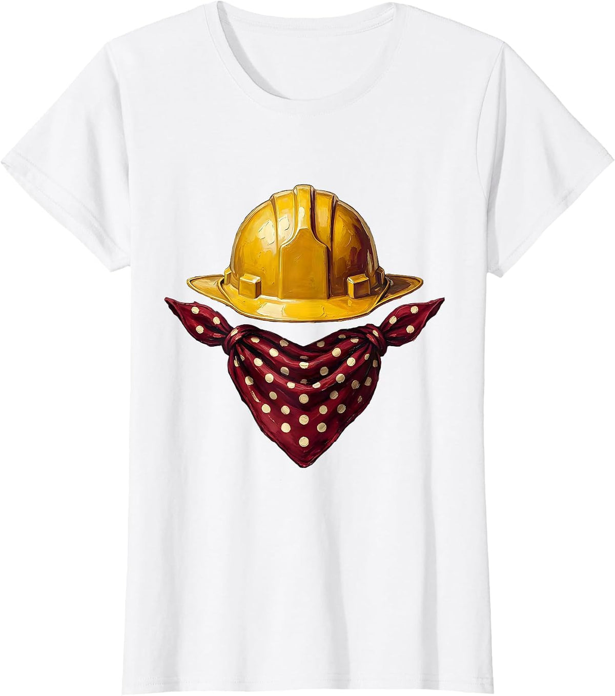 Rosie the Riveter Hard Hat and Bandana Icon T-Shirt - White