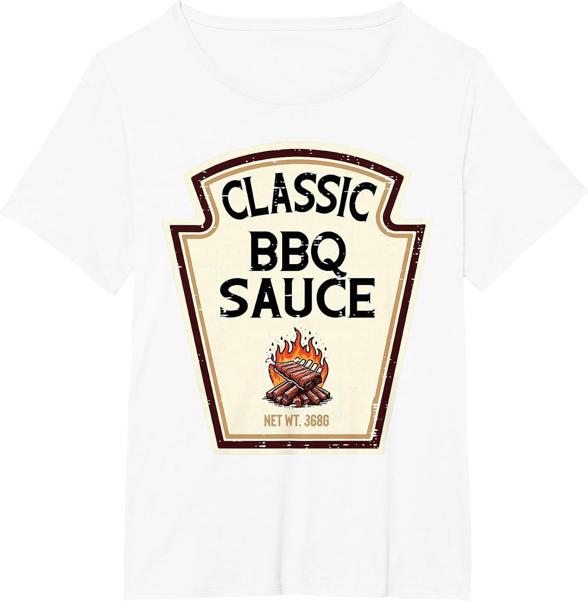 Halloween Classic BBQ Sauce Funny Food Costume Men Women Kid T-Shirt - White