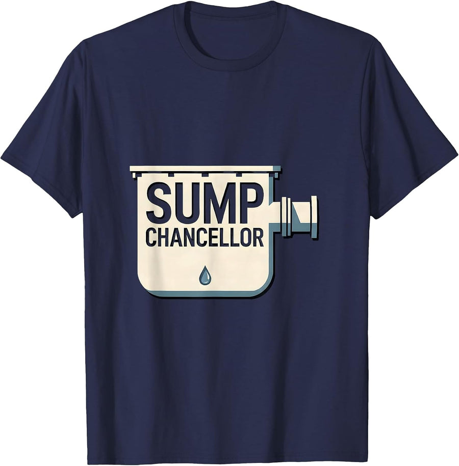 Sump Chancellor Funny Plumber Pipefitter Steamfitter T-Shirt - Navy Blue