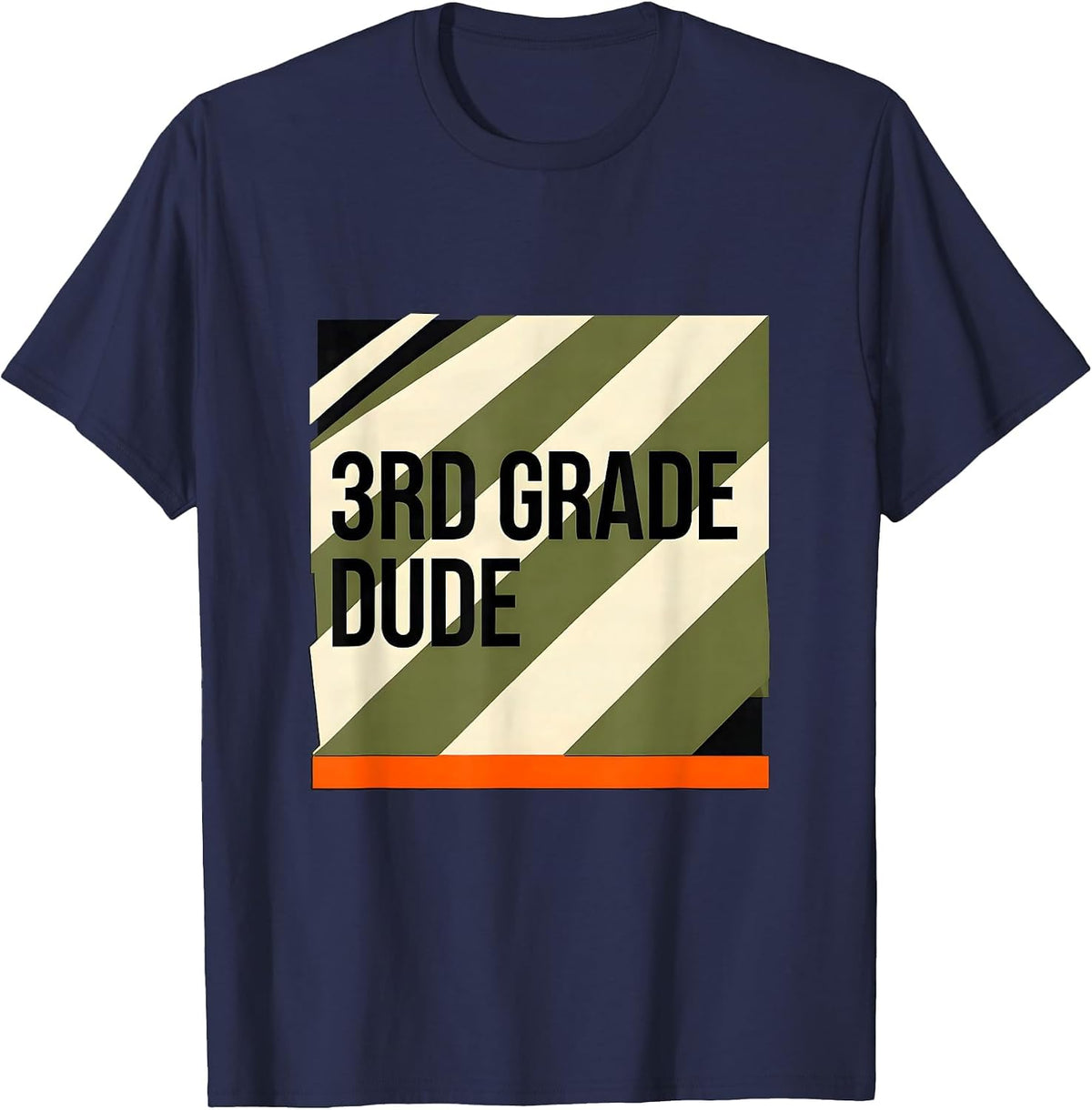 Men's 3rd Grade Dude Camo Back To School Boys Teachers T-Shirt - Navy Blue