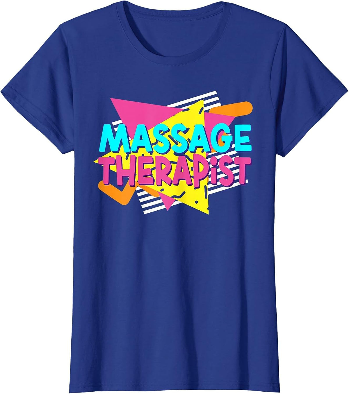 Licensed Massage Therapist Therapy 90s Retro Vintage T-Shirt - Royal Blue