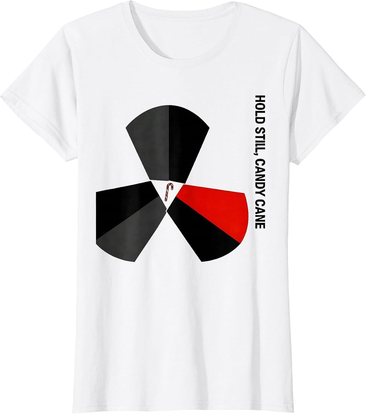 Hold Still Candy Cane Minimalist Radiology Tech Christmas T-Shirt - White