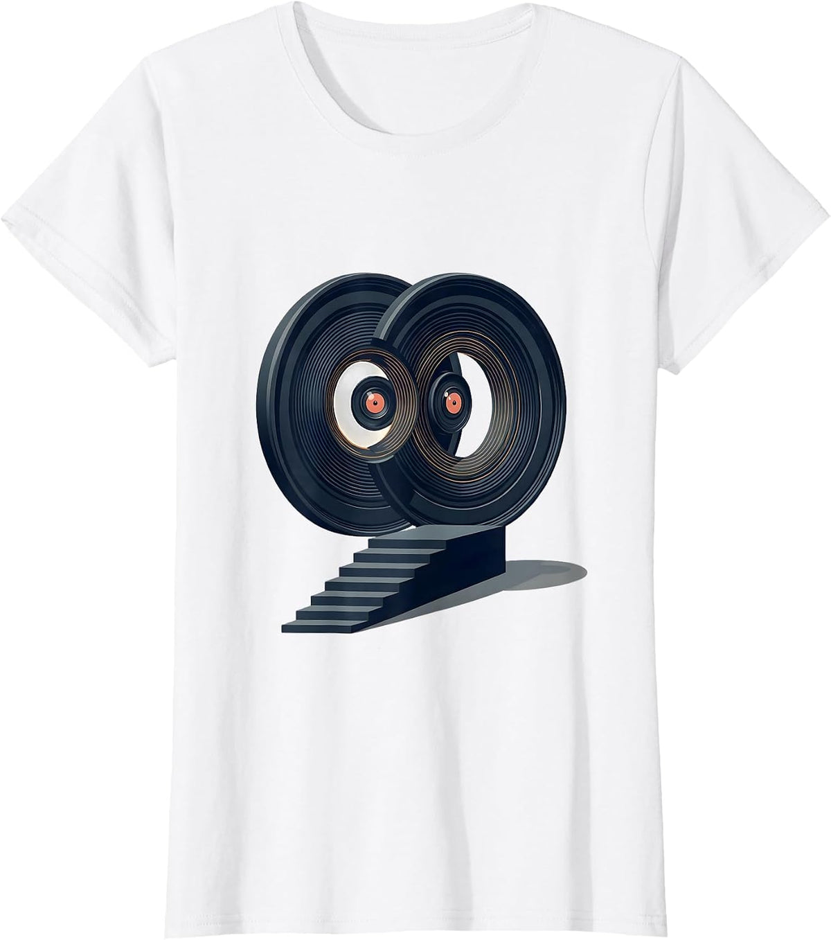Phoropter Portal Editorial Conceptual Optometry Humor T-Shirt - White