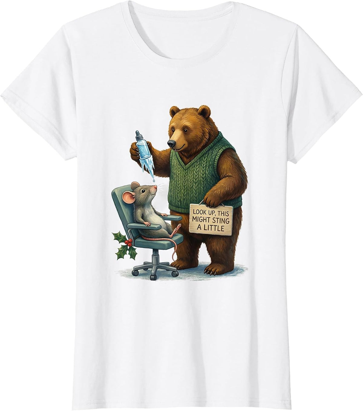 Look Up, This Might Sting A Little Funny Optometrist T-Shirt - White