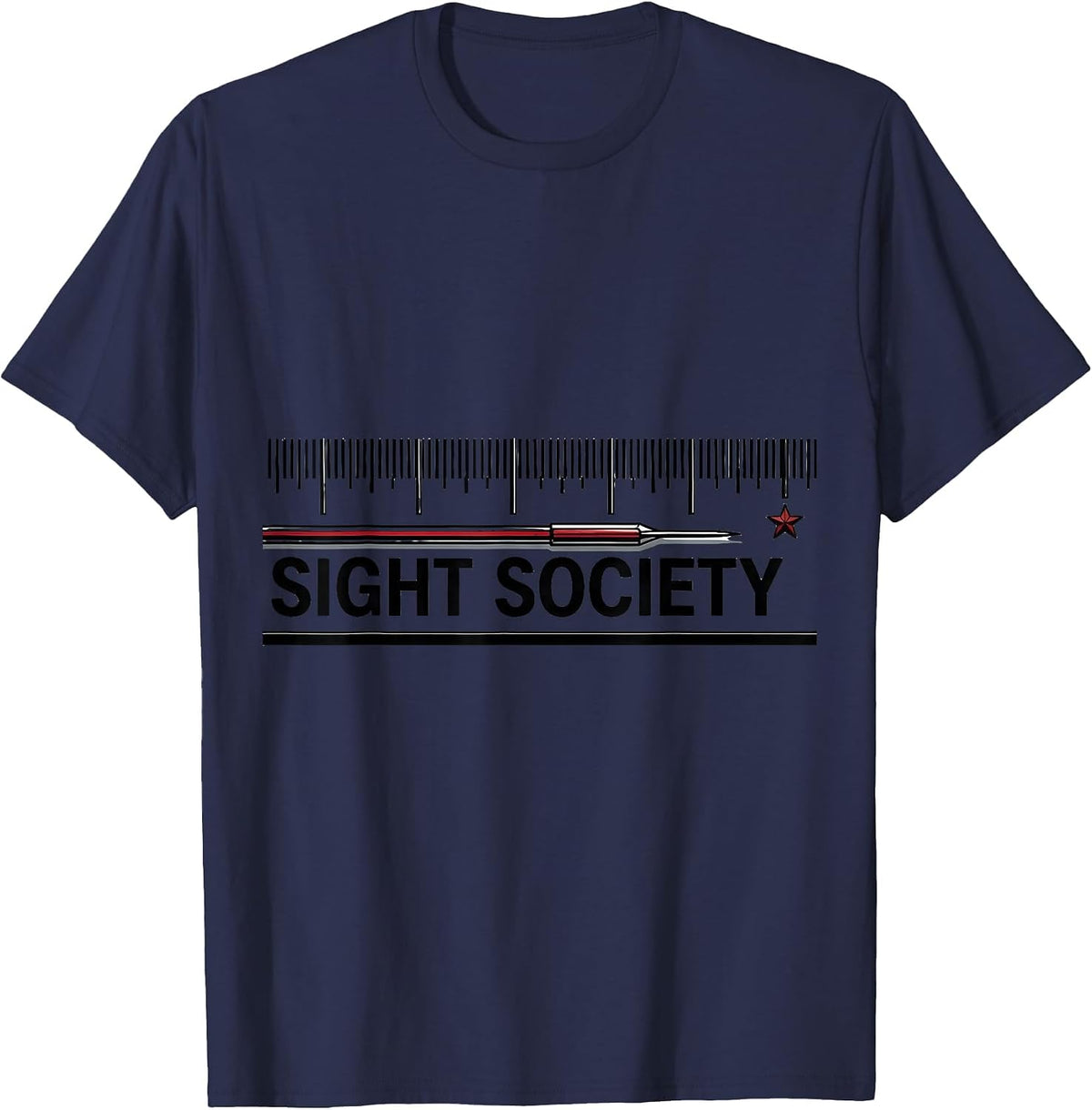 Sight Society Geometric Optometrist Eye Doctor Christmas T-Shirt - Navy Blue