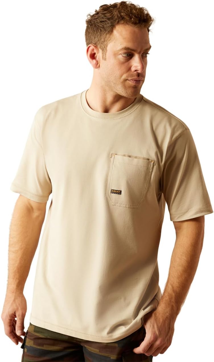 ARIAT Men's Rebar Workman Brickyard T-Shirt - Island Fossil