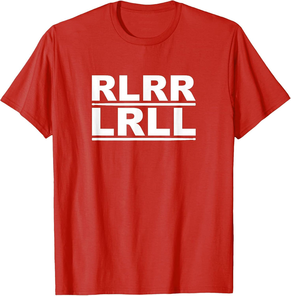 RLRR LRLL Drum Kit Drummer Paradiddle Musician RLRRLRLL T-Shirt - Red