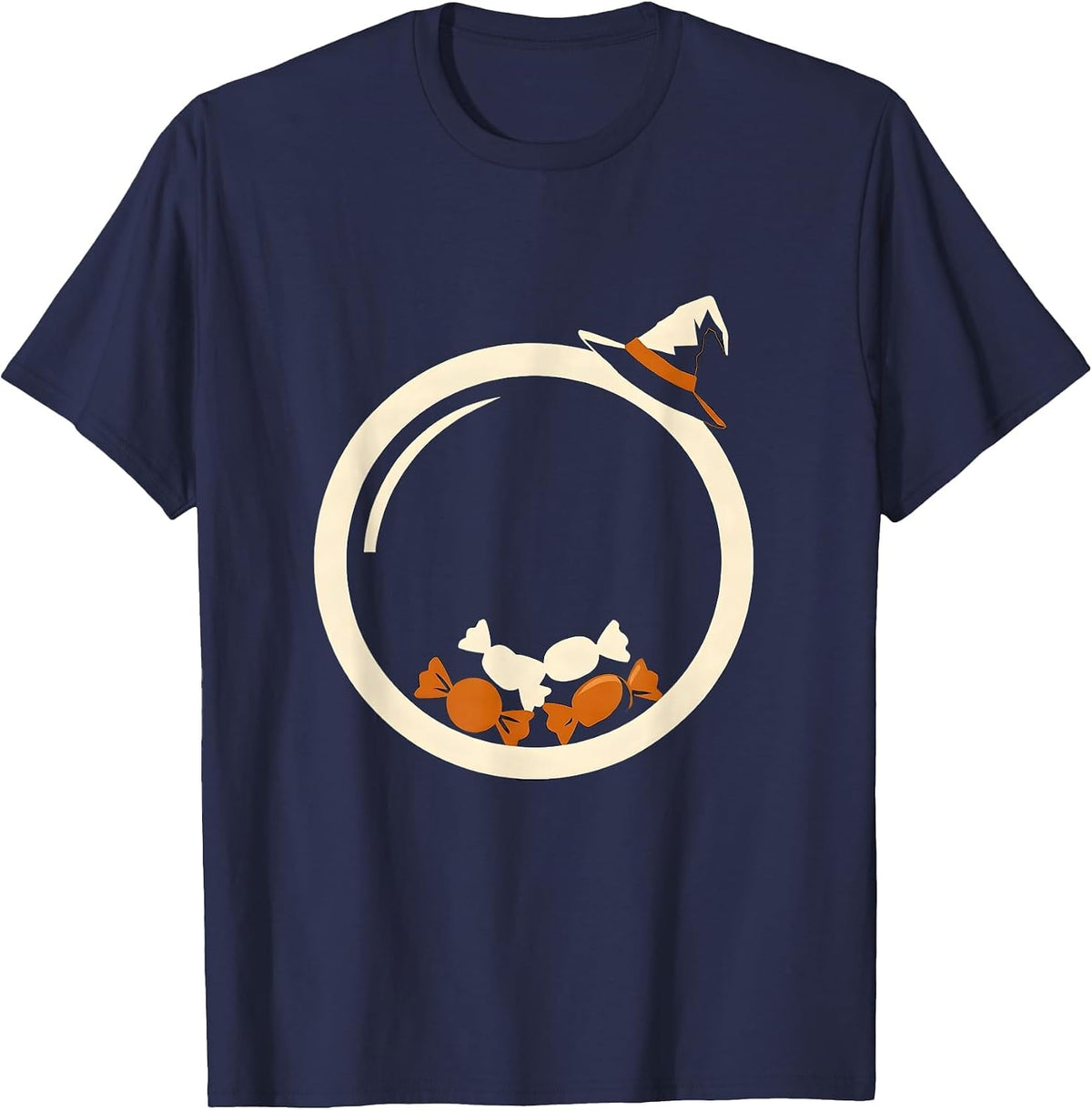 Trial Lens Candy Bowl Halloween Optometrist Eye Doctor Humor T-Shirt - Navy Blue