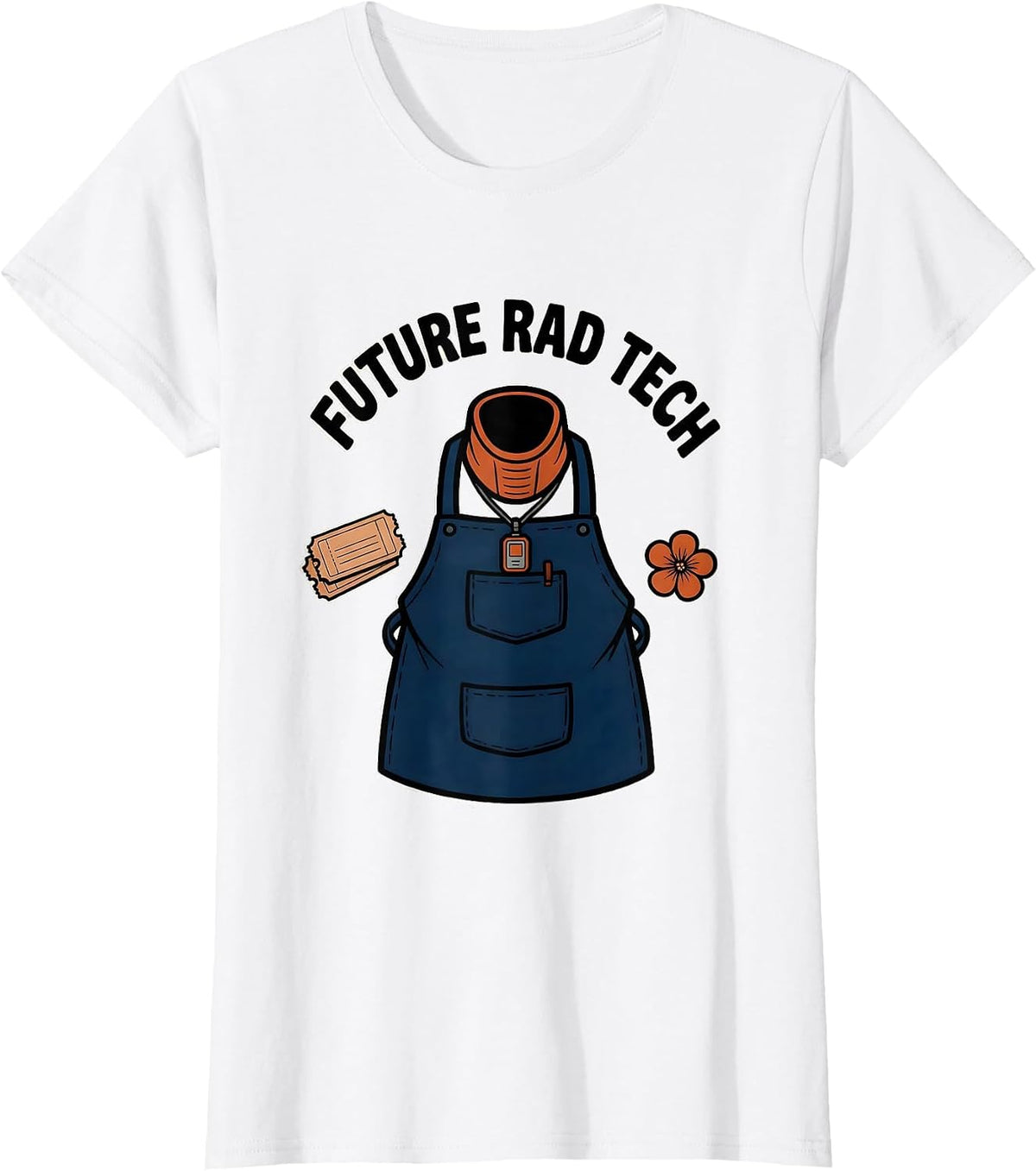 Women's Future Rad Tech Funny Radiologic Technologist X-ray CT MRI T-Shirt - White