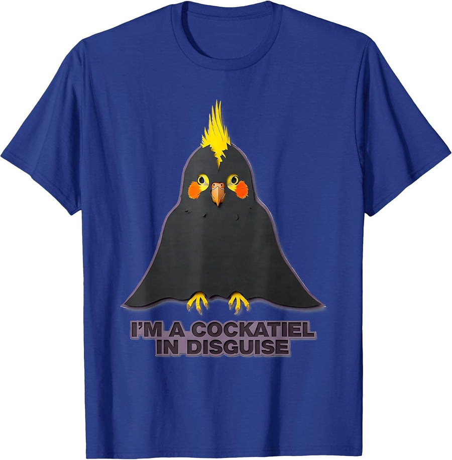 I'm A Cockatiel In Disguise Funny Bird Lover Halloween T-Shirt - Royal Blue