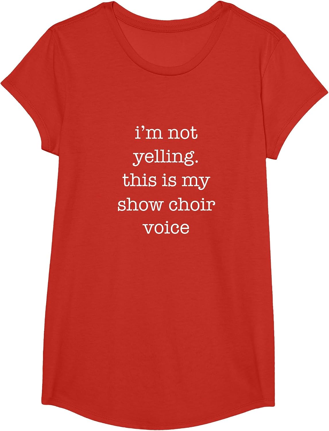 Funny Show Choir Shirt This is My Show Choir Voice Sarcastic T-Shirt - Girls Red