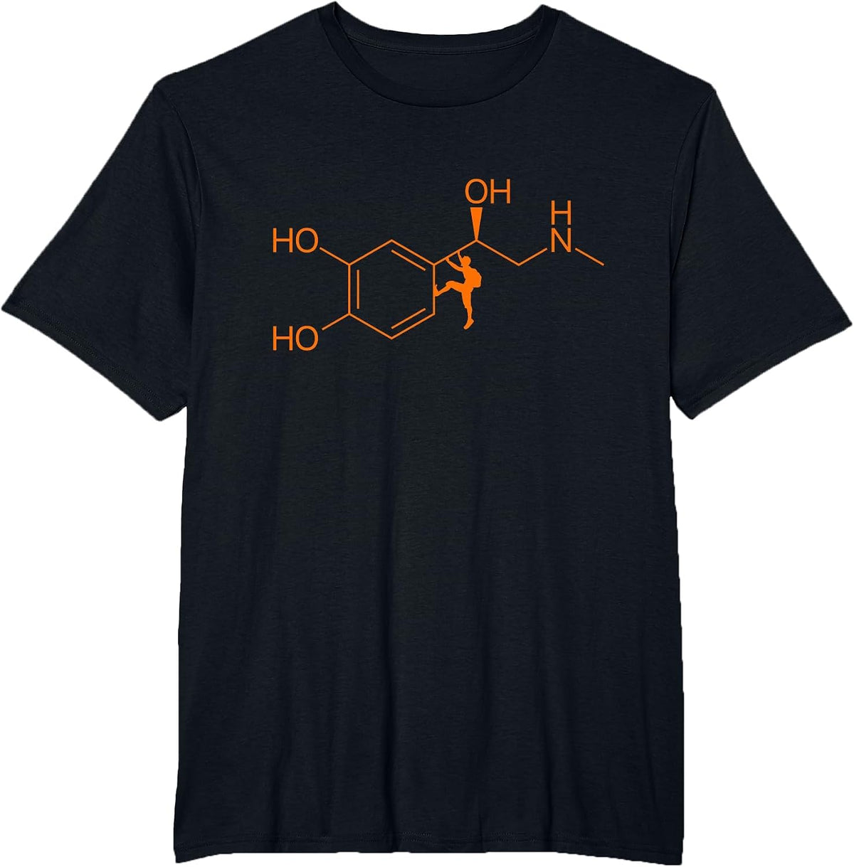 Funny Climbing Adrenaline Formula, Rock Climber T-Shirt - Black
