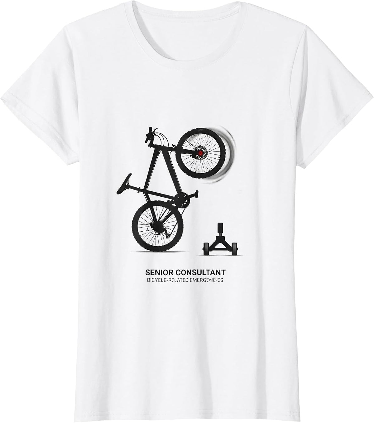 Senior Consultant, Bicycle-Related Emergencies Funny EMT T-Shirt - White