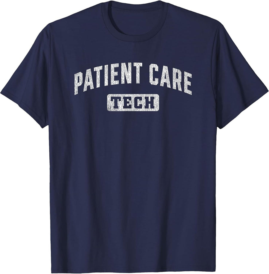 Patient Care Technician PCT Tech T-Shirt - Navy Blue