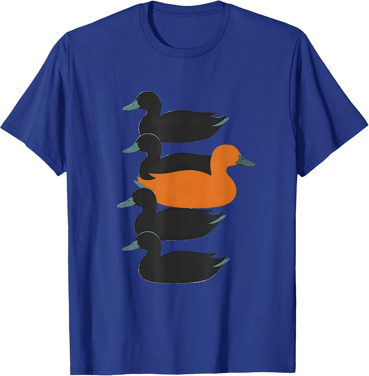 Men's Duck Silhouettes Funny Novelty Gift for Duck Lovers T-Shirt - Royal Blue