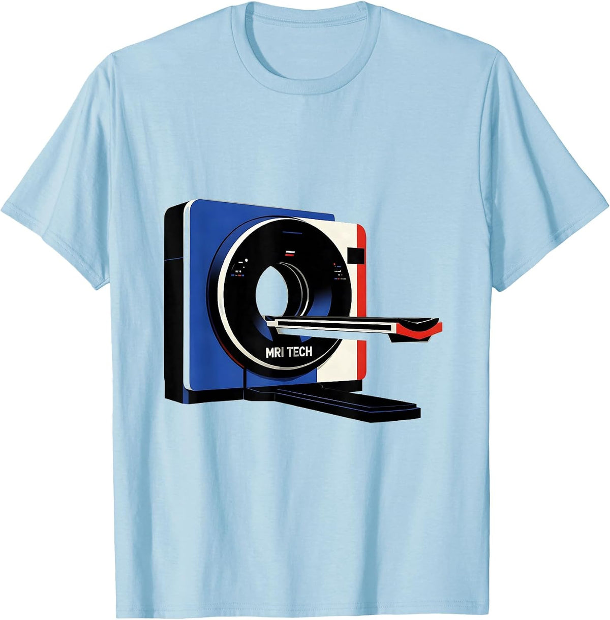 Men's MRI TECH Bauhaus Modernist Radiology Tech Coquette Cute T-Shirt - Baby Blue