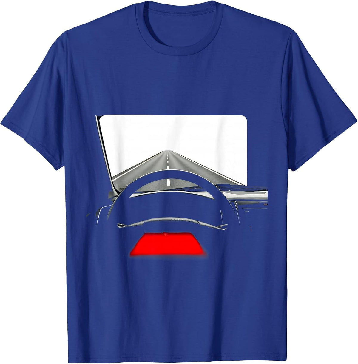 Men's EMT Ambulance Night Drive Graphic Tee T-Shirt - Royal Blue