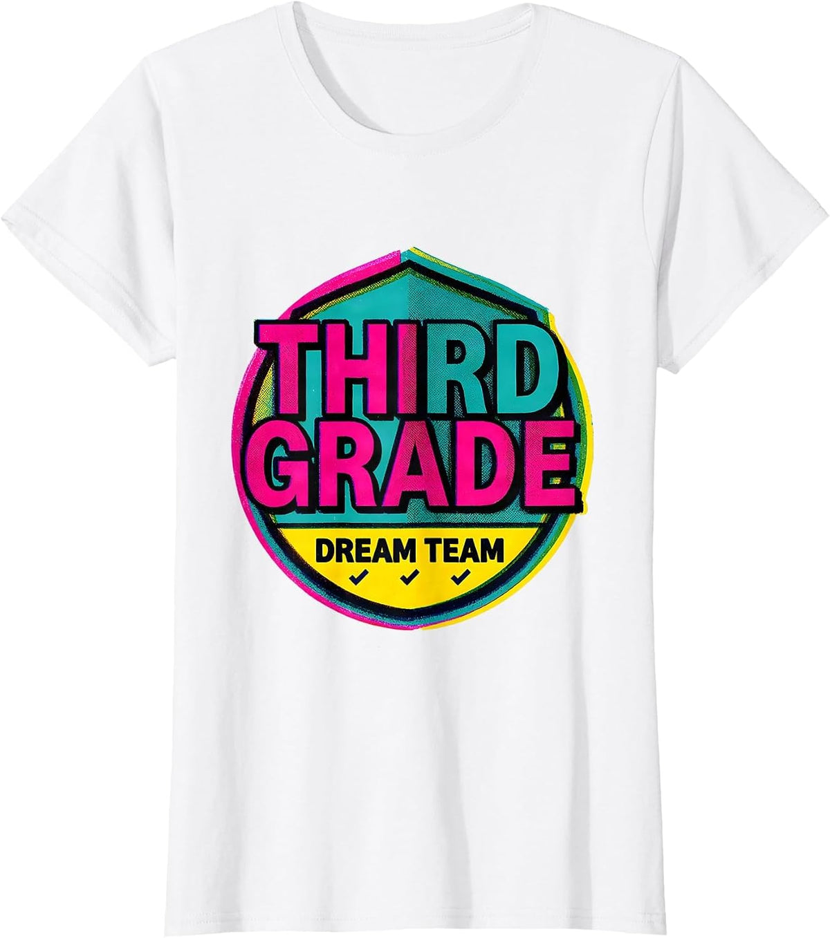 Third Grade Dream Team Back to School Teacher Student Kids T-Shirt - White