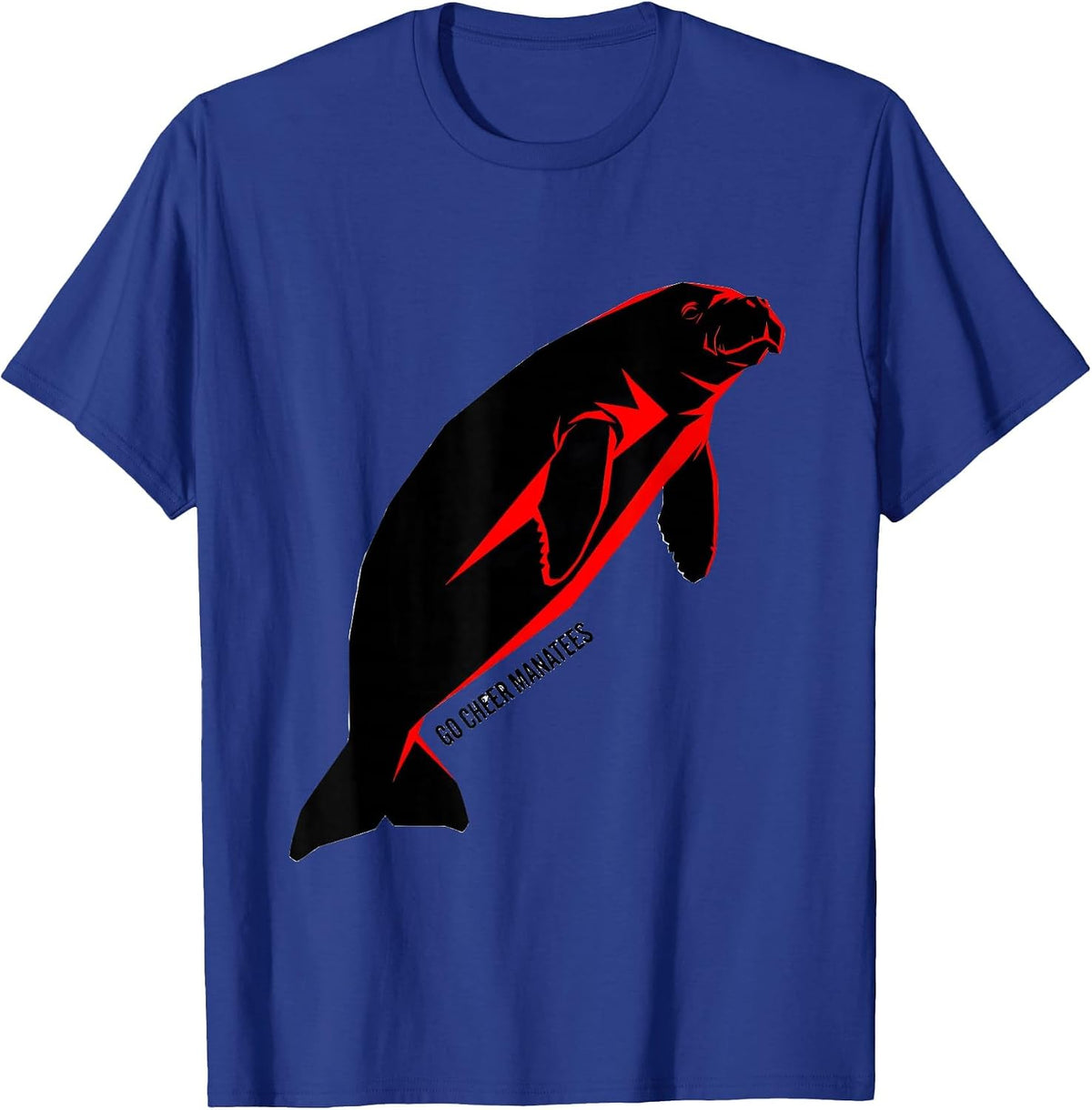 Go Cheer Manatees Constructivist Poster Fan Pride Spirit T-Shirt - Royal Blue