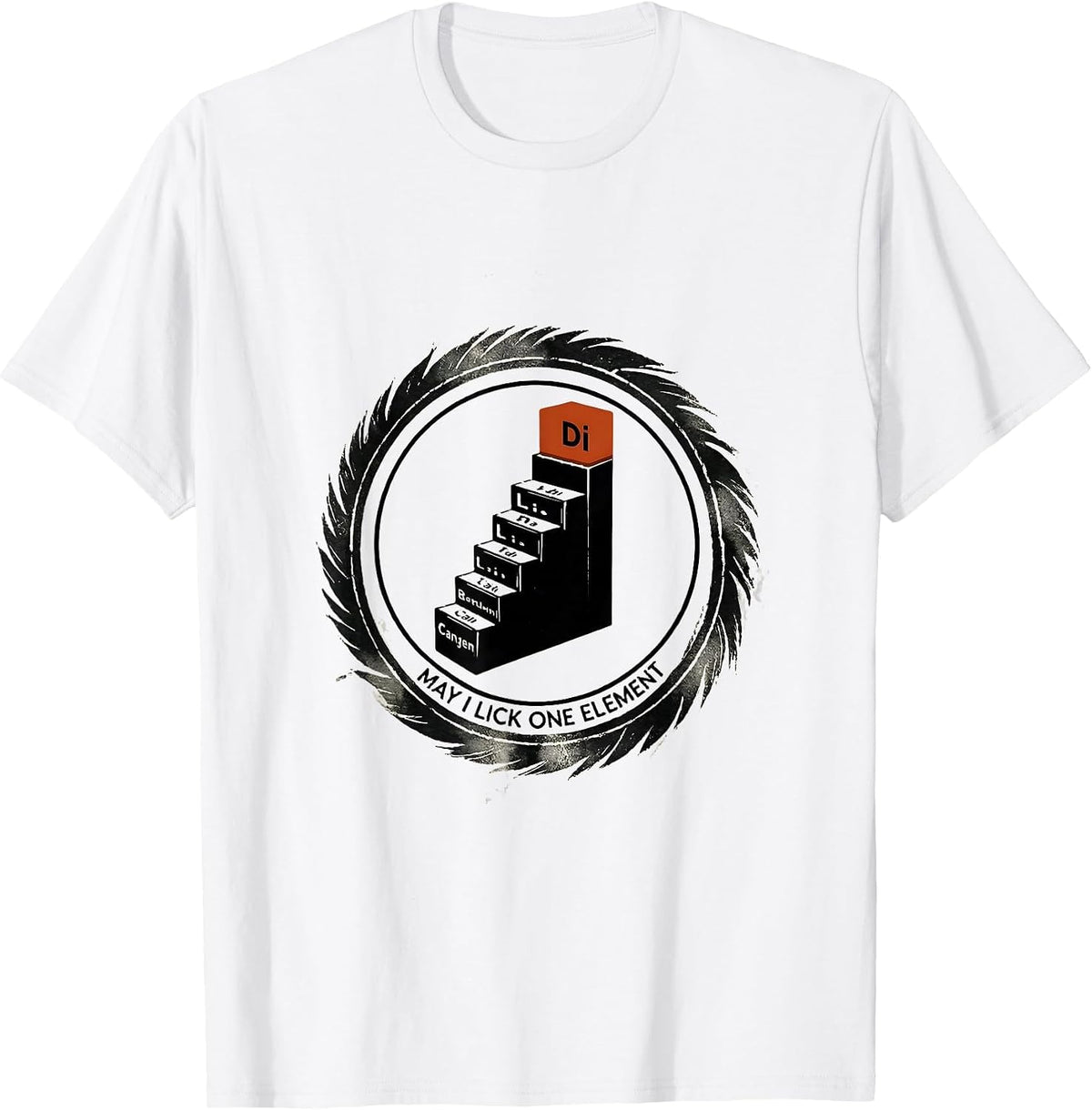 Men's May I Lick One Element Funny Periodic Table Chemistry T-Shirt - White