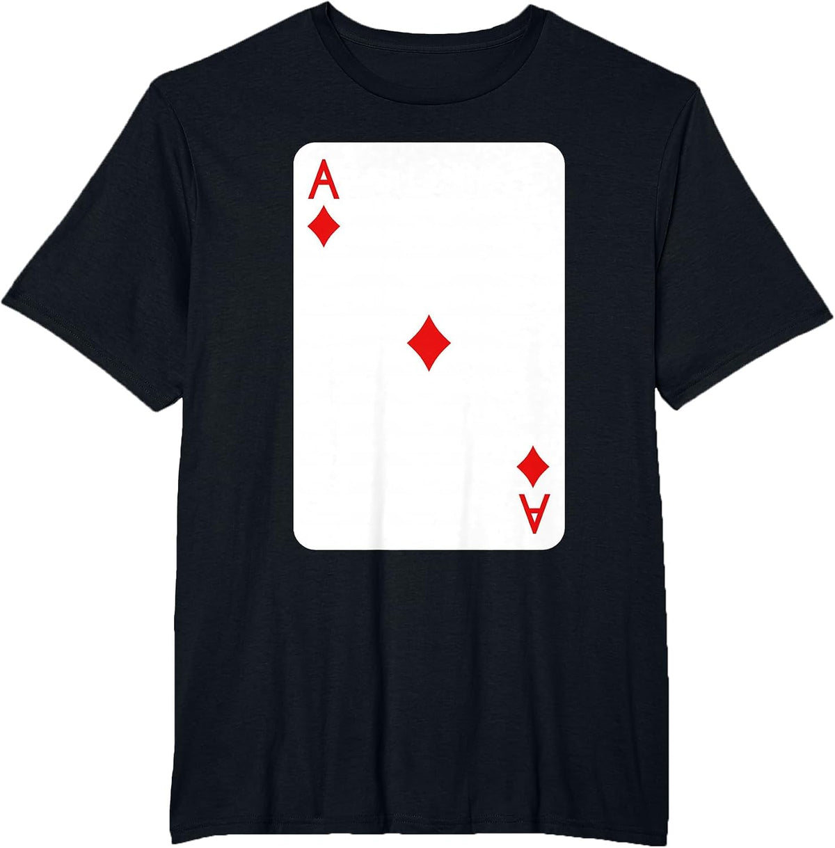Ace of Diamonds Playing Cards Halloween Costume Casino Easy T-Shirt - Black