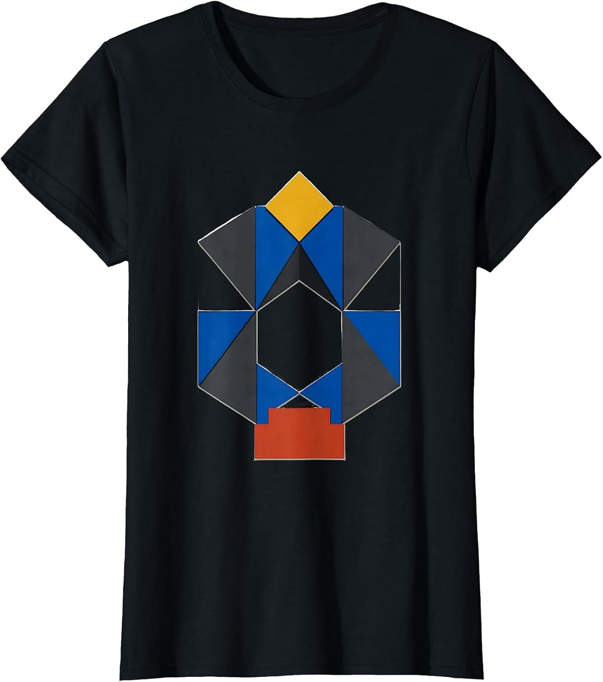 Interlocking Bridge Block Builder Quilt Patchwork T-Shirt - Black