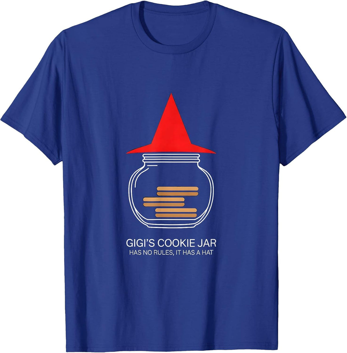 Men's Gigi's Cookie Jar Has No Rules, It Has A Hat Funny T-Shirt - Royal Blue