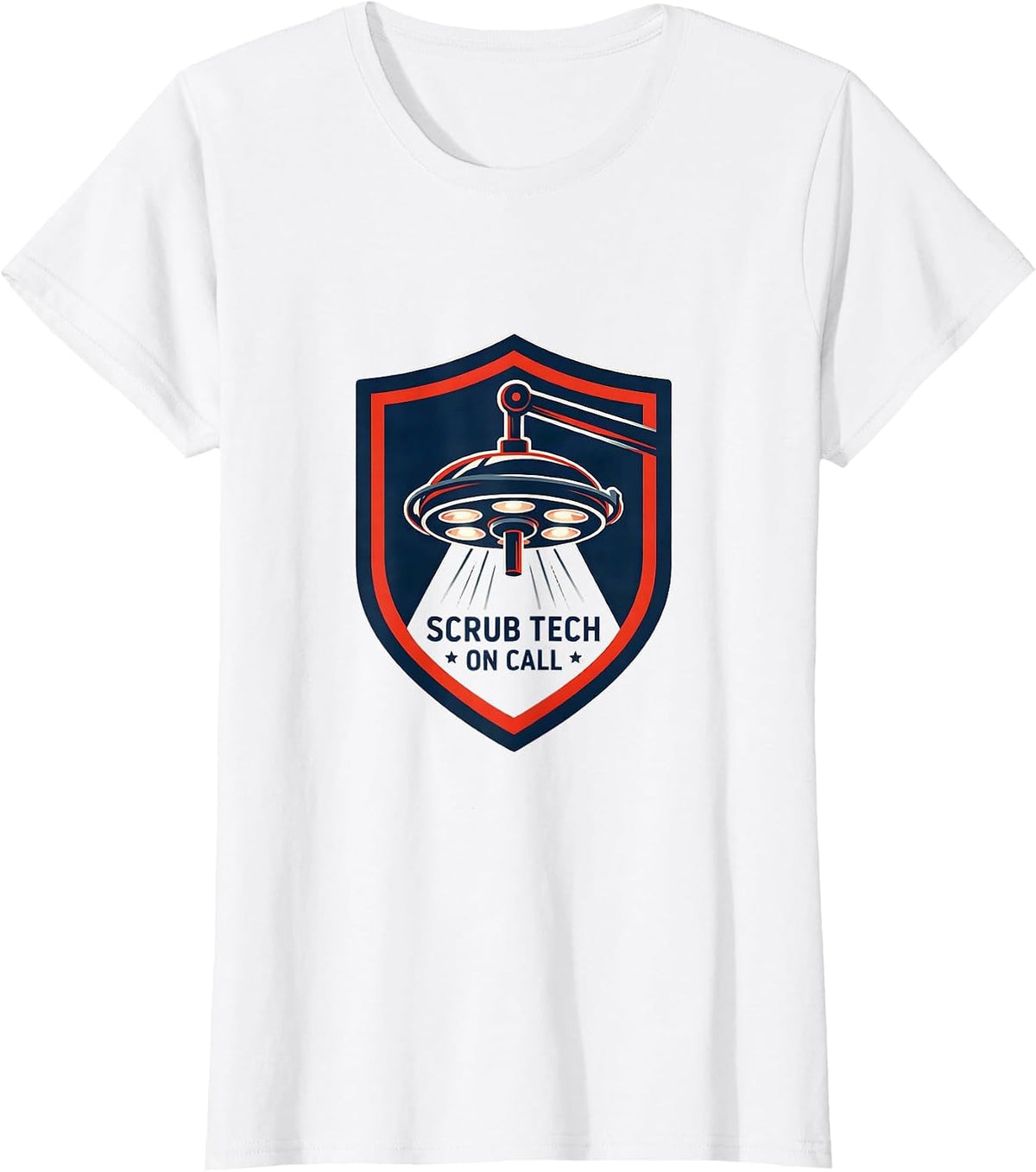 Scrub Tech On Call Funny Surgical Tech Occupational Pride T-Shirt - White
