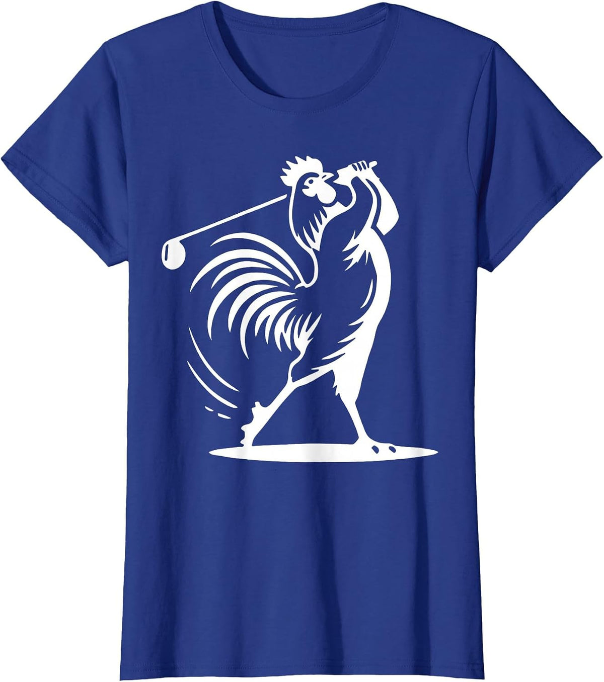 Vintage Rooster Playing Golf Golfer Golf Lover Game Day T-Shirt - Royal Blue