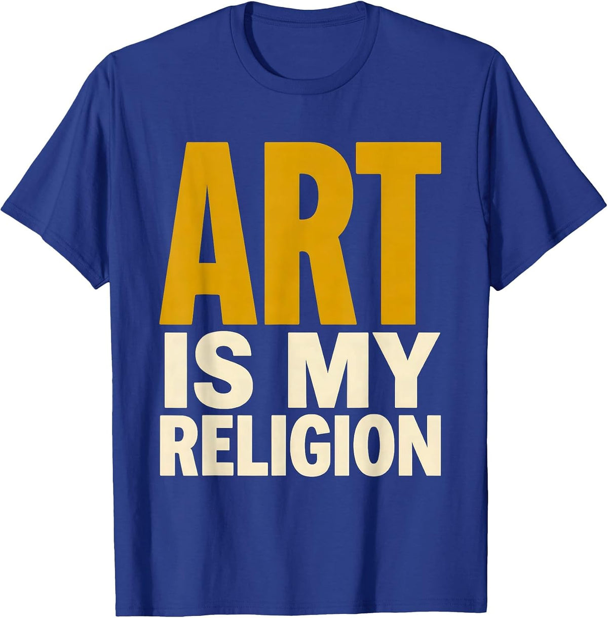 Men's Art Is My Religion Renaissance Inspired Design T-Shirt - Royal Blue