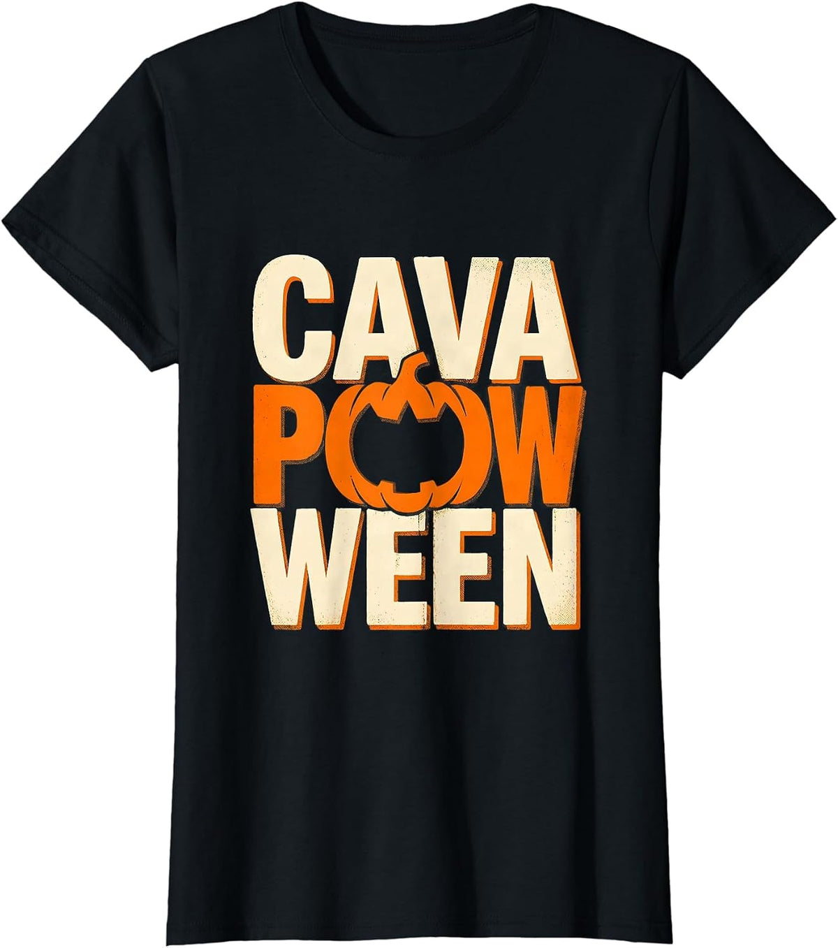 Cavapooween Funny Dog Breed Halloween Costume Humor T-Shirt - Black