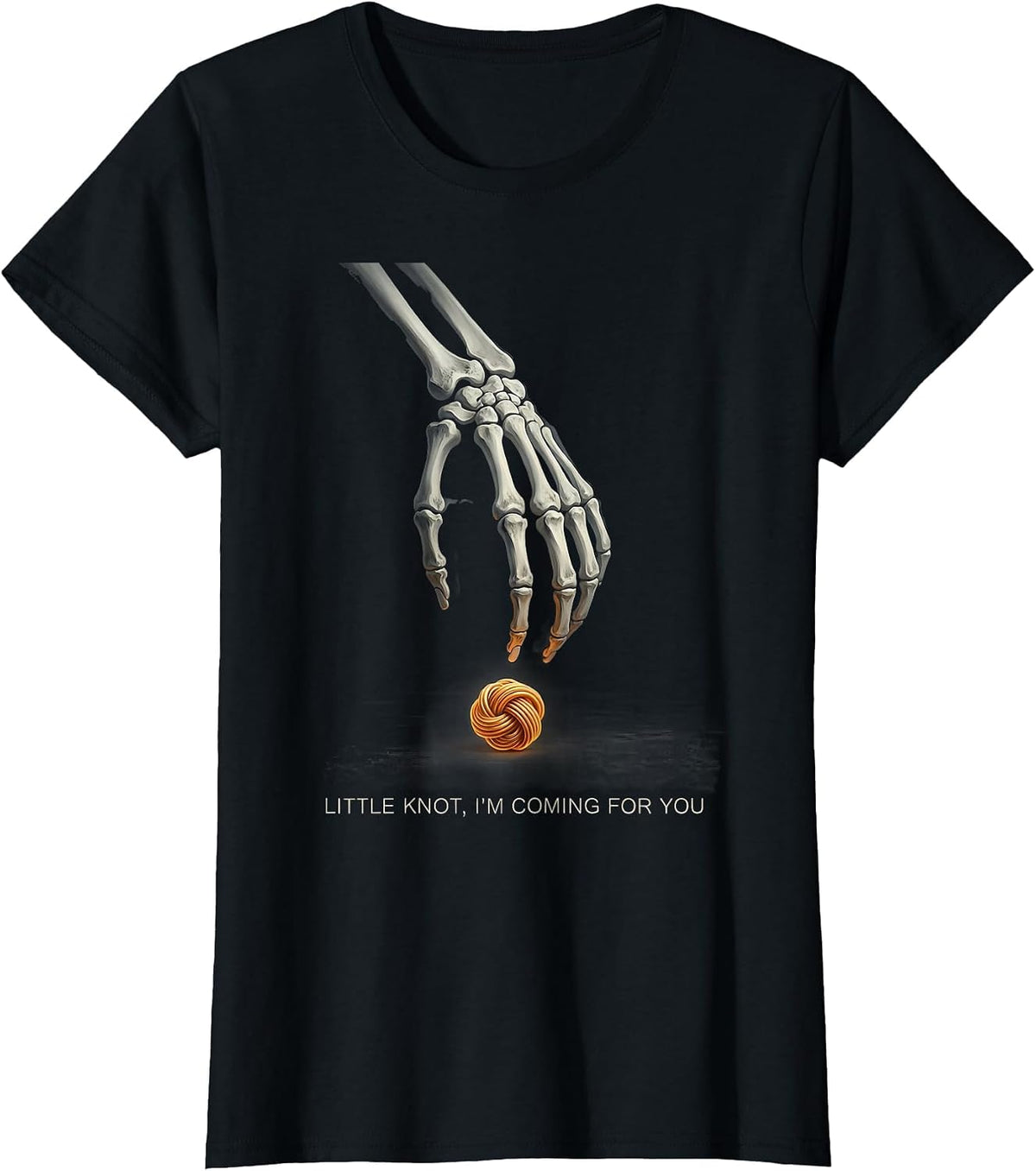Little Knot, I'm Coming For You Editorial Conceptual Massage T-Shirt - Black