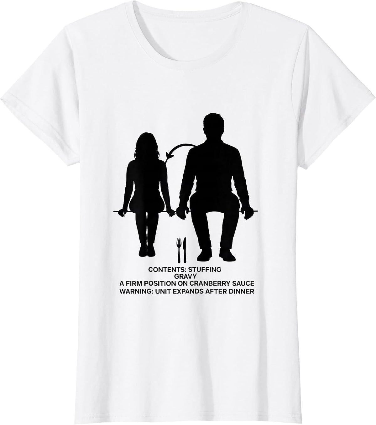 Thanksgiving Dinner Costume Nutrition Facts Parody T-Shirt - White