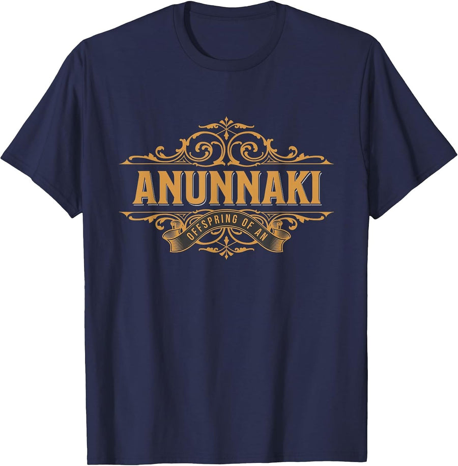Anunnaki Ancient Mesopotamian Gods T-Shirt - Navy Blue